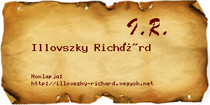 Illovszky Richárd névjegykártya