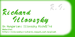 richard illovszky business card